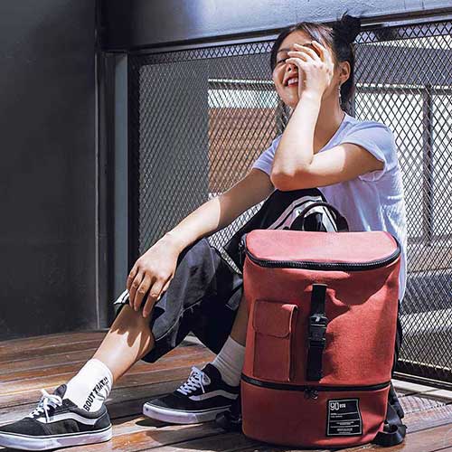 90 GOFUN Chic Small Backpack Red